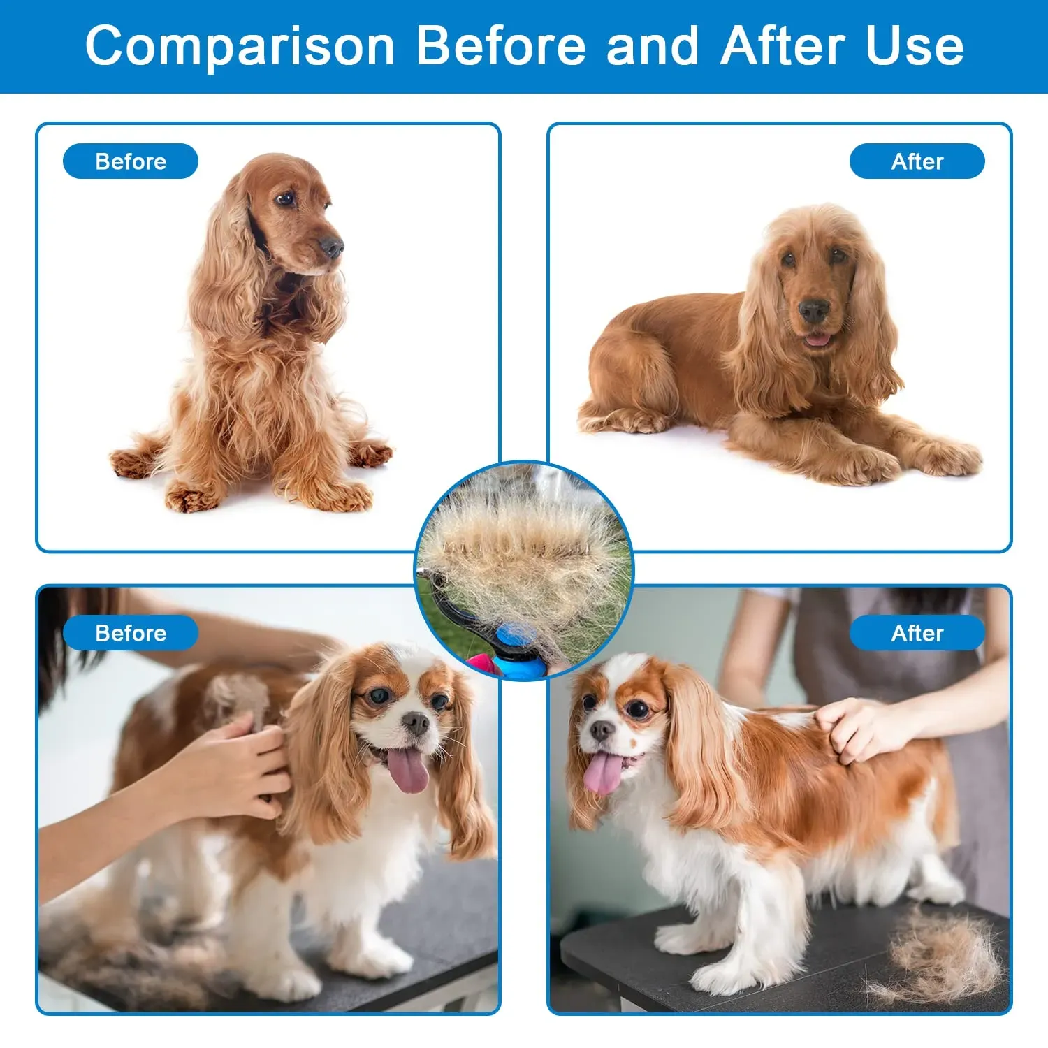 🐾 Professional Deshedding Tool for Dogs & Cats – Gentle, Efficient & Fur-Free Home ✨💖 - Image 9