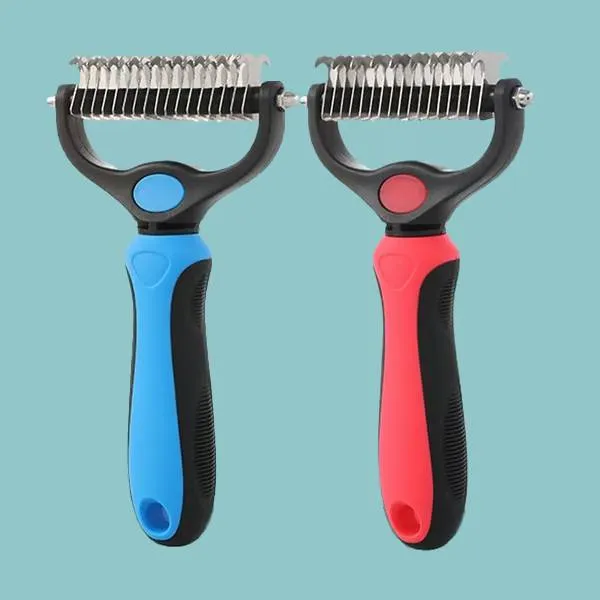 ✨Double Sided Hurtless Shedding and Dematting Undercoat Rake Comb for Dogs and Cats🐱🐶 - Image 14
