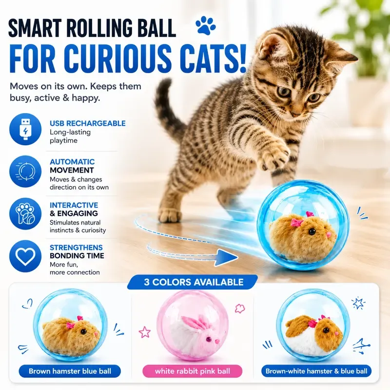 🐹Auto-Rolling Cat Ball