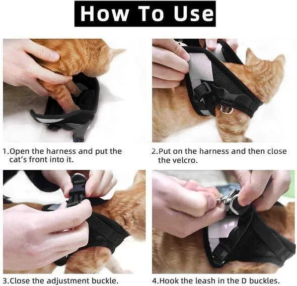 Adjustable Breathable Luminous Purrfect Feline Freedom Harness - Image 8