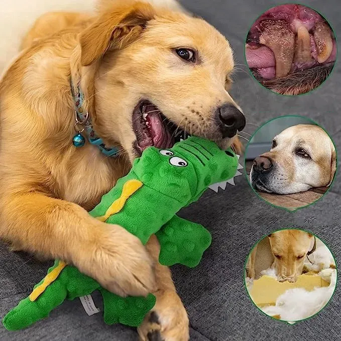 🎉Squeaky crocodile plush for aggressive chewers🐾 - Image 12