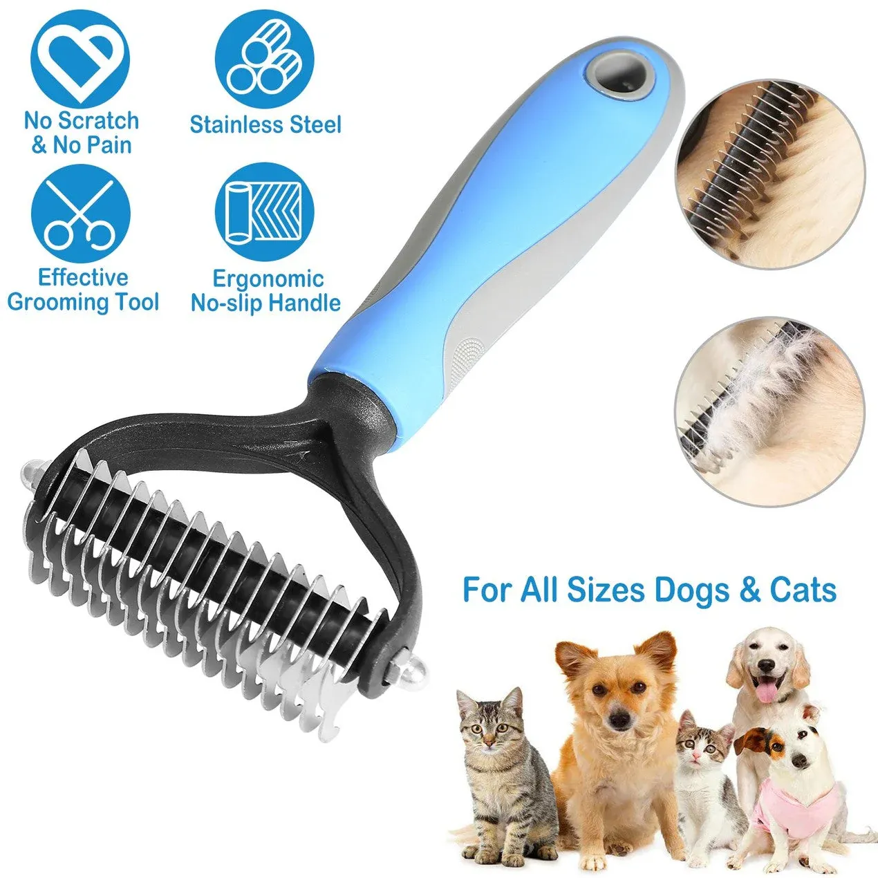 🐾 Professional Deshedding Tool for Dogs & Cats – Gentle, Efficient & Fur-Free Home ✨💖 - Image 6