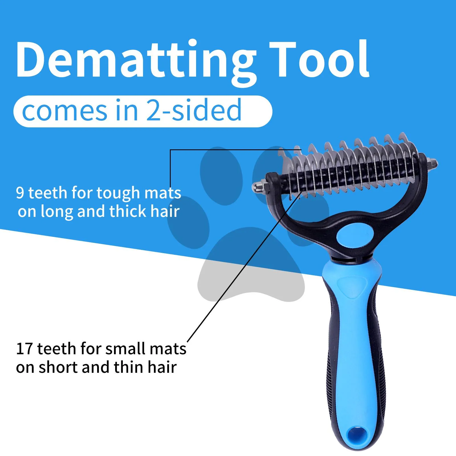 ✨Double Sided Hurtless Shedding and Dematting Undercoat Rake Comb for Dogs and Cats🐱🐶 - Image 8