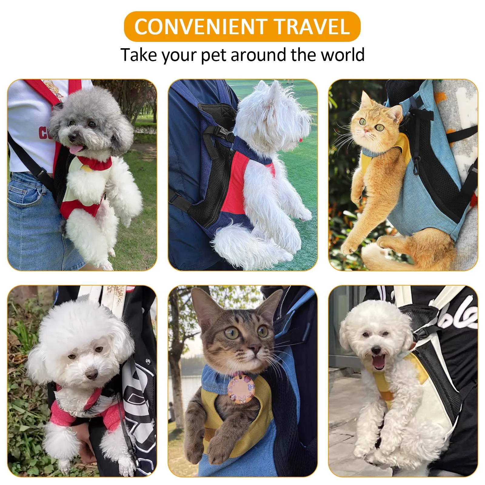 Portable Backpack for Dogs and Cats Traveling Out - Image 2