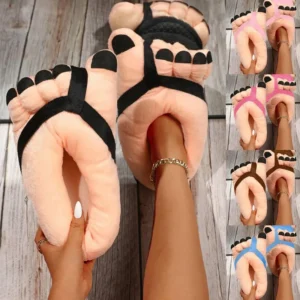 💥Funny Foot Plush Novelty Slippers✨