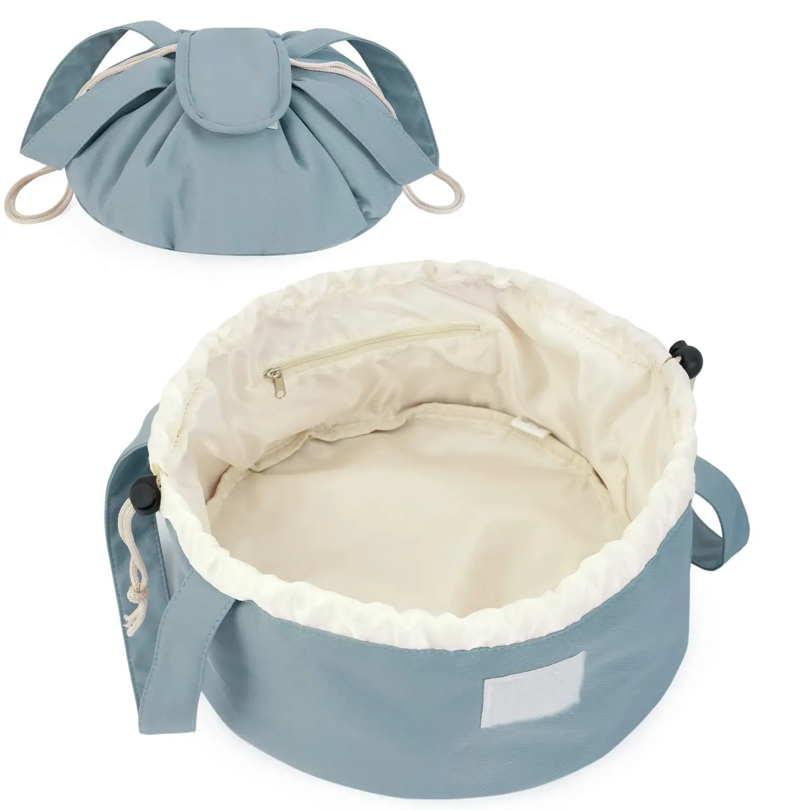 Barrel Drawstring Makeup Bag Large Cosmetic Bag - Image 8