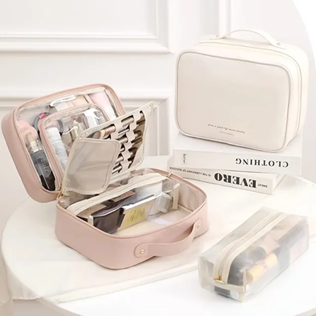Multi-Compartment Toiletry Cosmetics Bag - Image 4