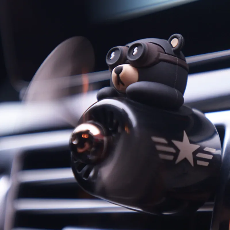 New style Little Bear Pilot Car Air Freshener perfume Automobile Interior Perfume Clip Fragrance Ornament Car Accessories