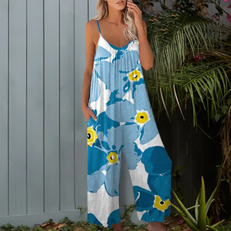 ⏰49% OFF✨Plus Size Women Fashion Wide Leg Suspender Jumpsuit with Pockets Curvy Overalls - Image 7