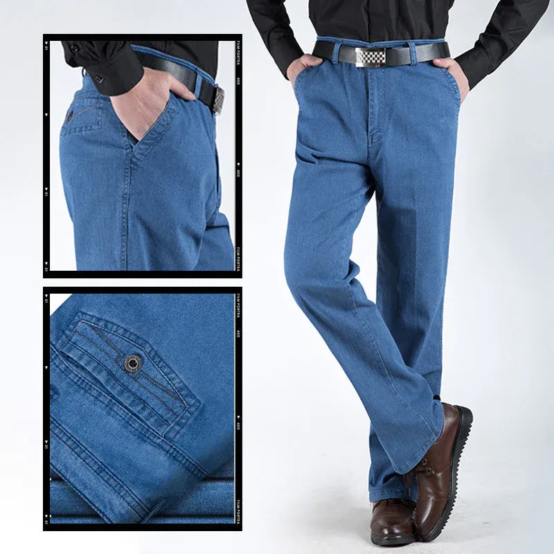 Men's High Waist Straight Cut Jeans - Image 6