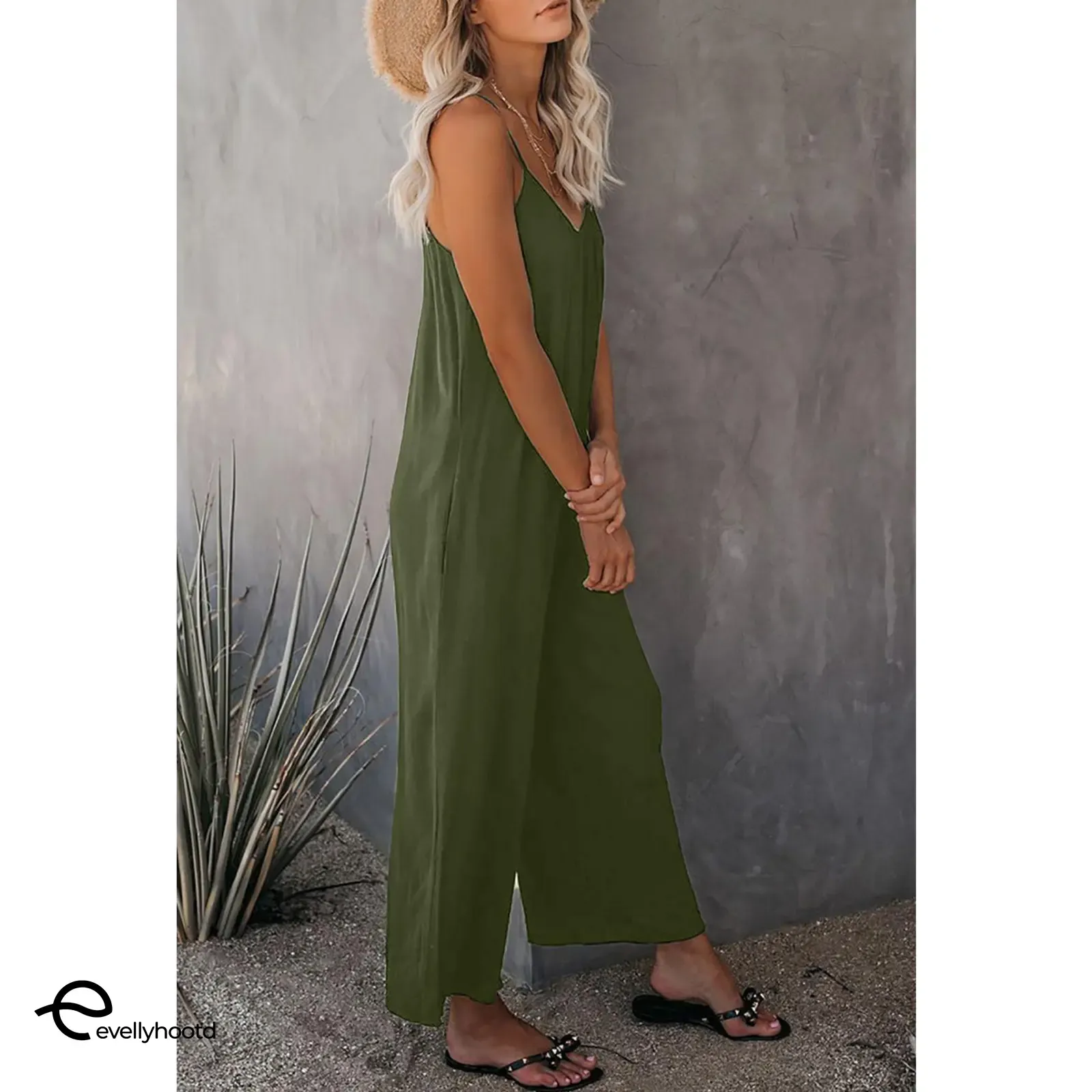 ⏰49% OFF✨Plus Size Women Fashion Wide Leg Suspender Jumpsuit with Pockets Curvy Overalls - Image 8
