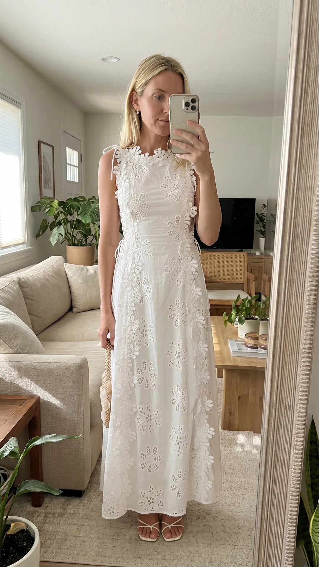 🤍 THE LACE BLOOM MAXI: ADJUSTABLE STRAPS, CROSS-BACK TIES, A-LINE DREAM — YOUR MOST ROMANTIC DRESS FOR EVERY SUN-DRENCHED MOMENT 🤍 - Image 4