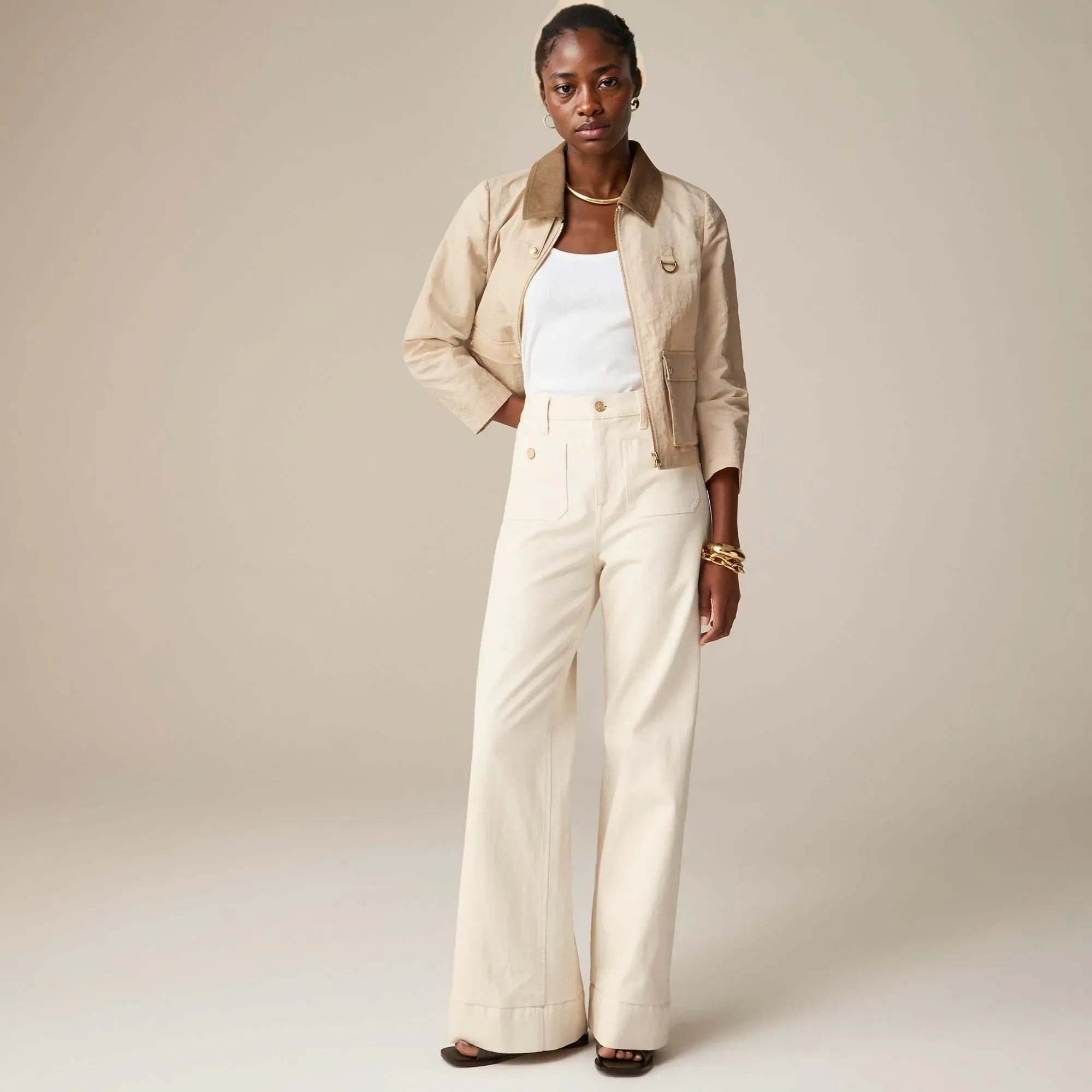 👖Tummy Control Sailor Wide Leg Jeans - Image 12