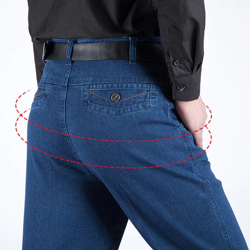Men's High Waist Straight Cut Jeans - Image 5