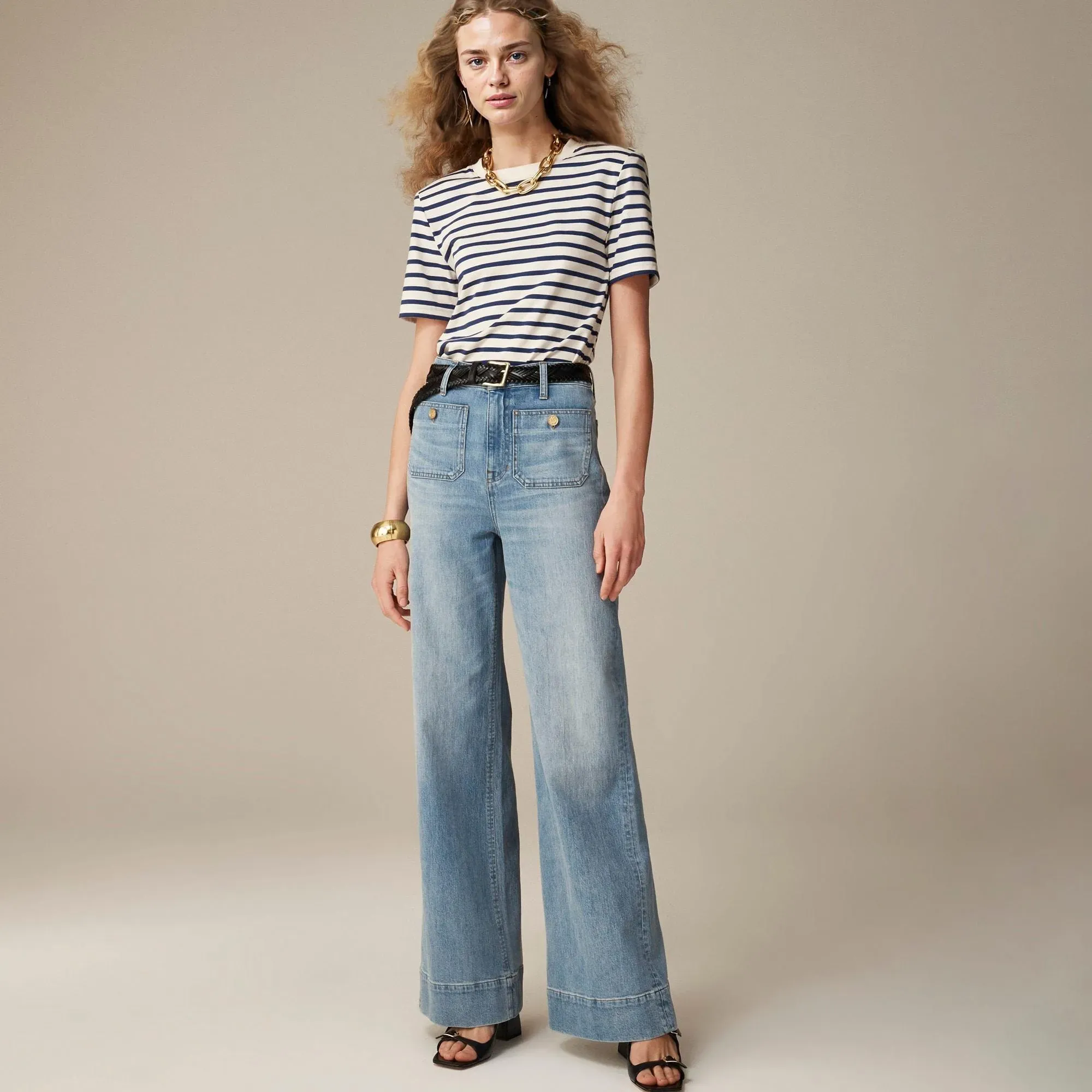 👖Tummy Control Sailor Wide Leg Jeans - Image 6