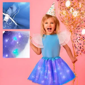 🌟 Princess Glow LED Skirt | Soft, Safe & Stretchy for All-Day Play