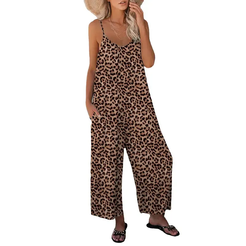 ⏰49% OFF✨Plus Size Women Fashion Wide Leg Suspender Jumpsuit with Pockets Curvy Overalls - Image 2