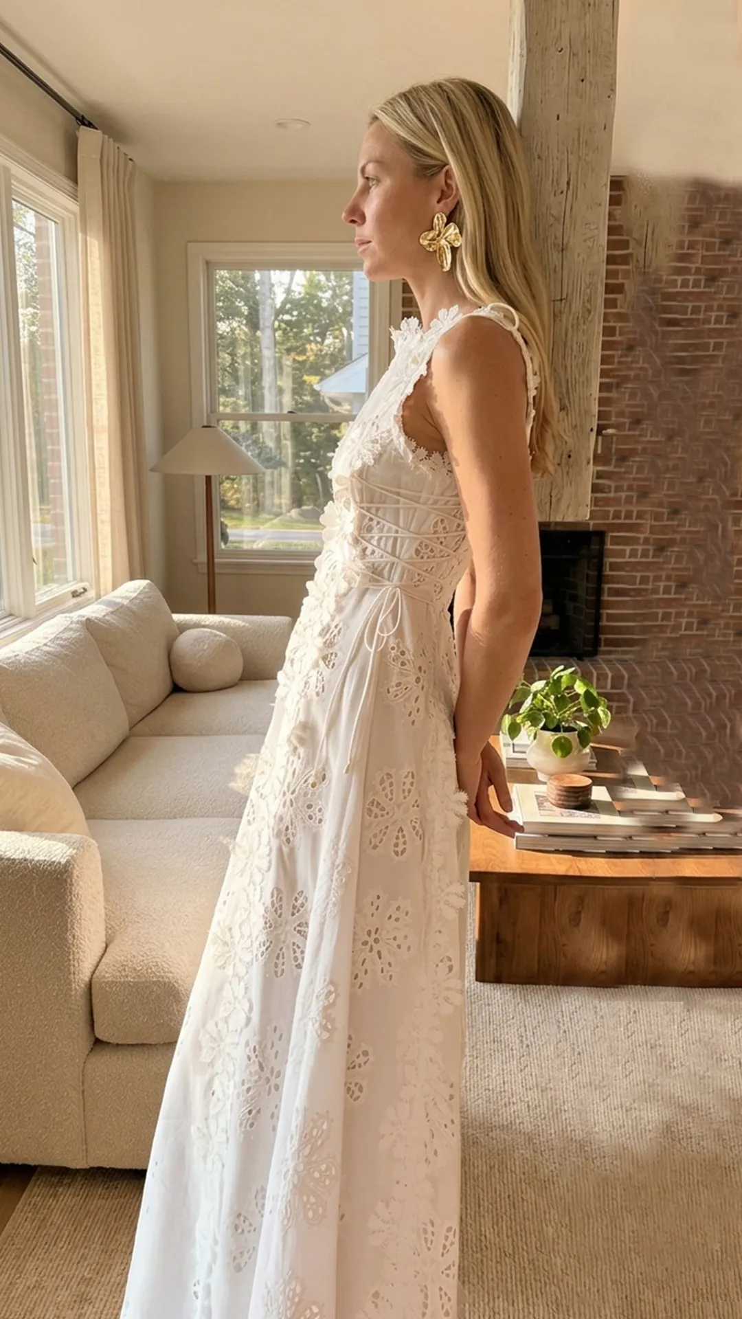 🤍 THE LACE BLOOM MAXI: ADJUSTABLE STRAPS, CROSS-BACK TIES, A-LINE DREAM — YOUR MOST ROMANTIC DRESS FOR EVERY SUN-DRENCHED MOMENT 🤍 - Image 5