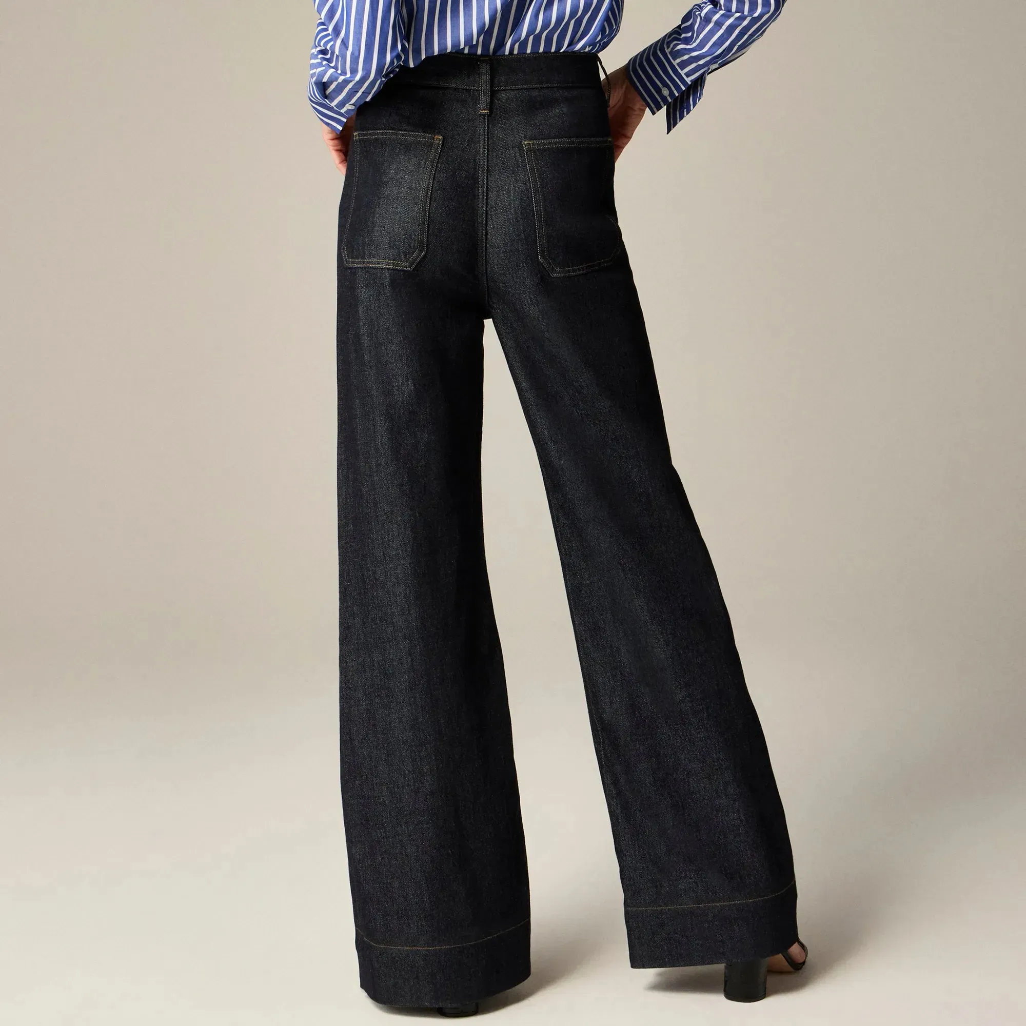 👖Tummy Control Sailor Wide Leg Jeans - Image 11