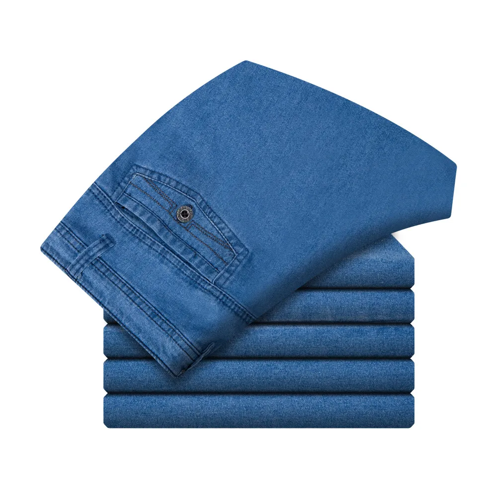 Men's High Waist Straight Cut Jeans - Image 12
