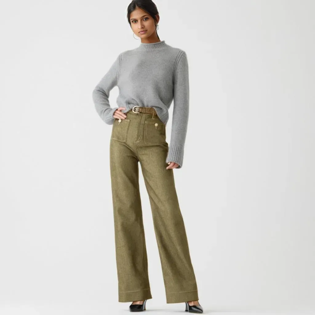 👖Tummy Control Sailor Wide Leg Jeans - Image 15