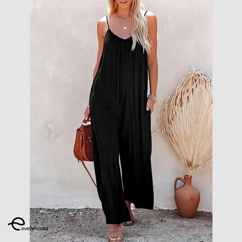 ⏰49% OFF✨Plus Size Women Fashion Wide Leg Suspender Jumpsuit with Pockets Curvy Overalls - Image 9