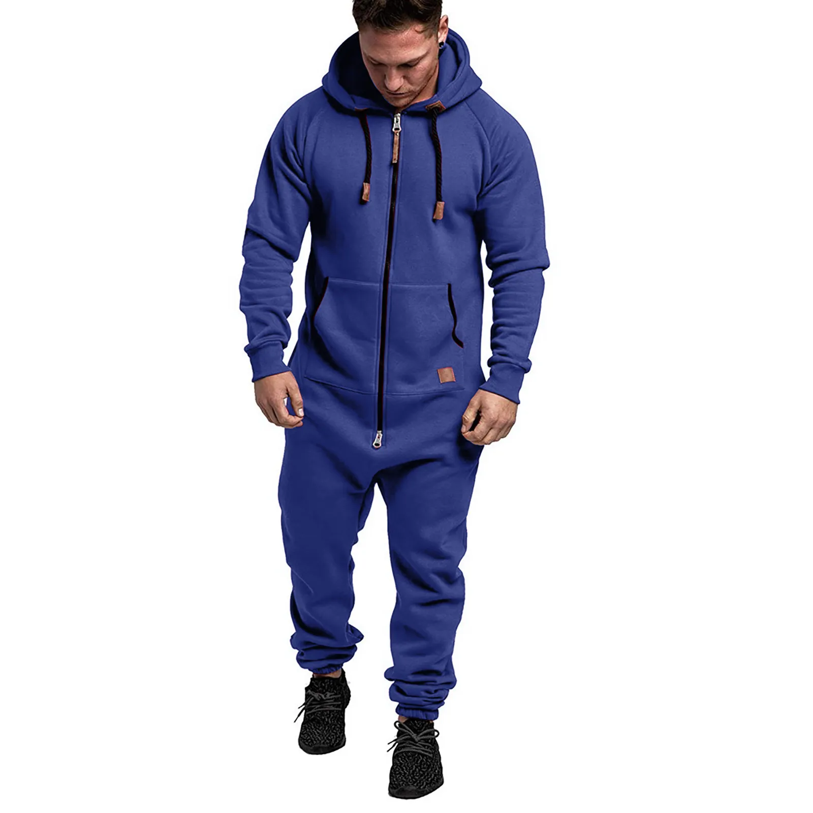 Men's Hooded Fleece Lined Jumpsuit - Image 3