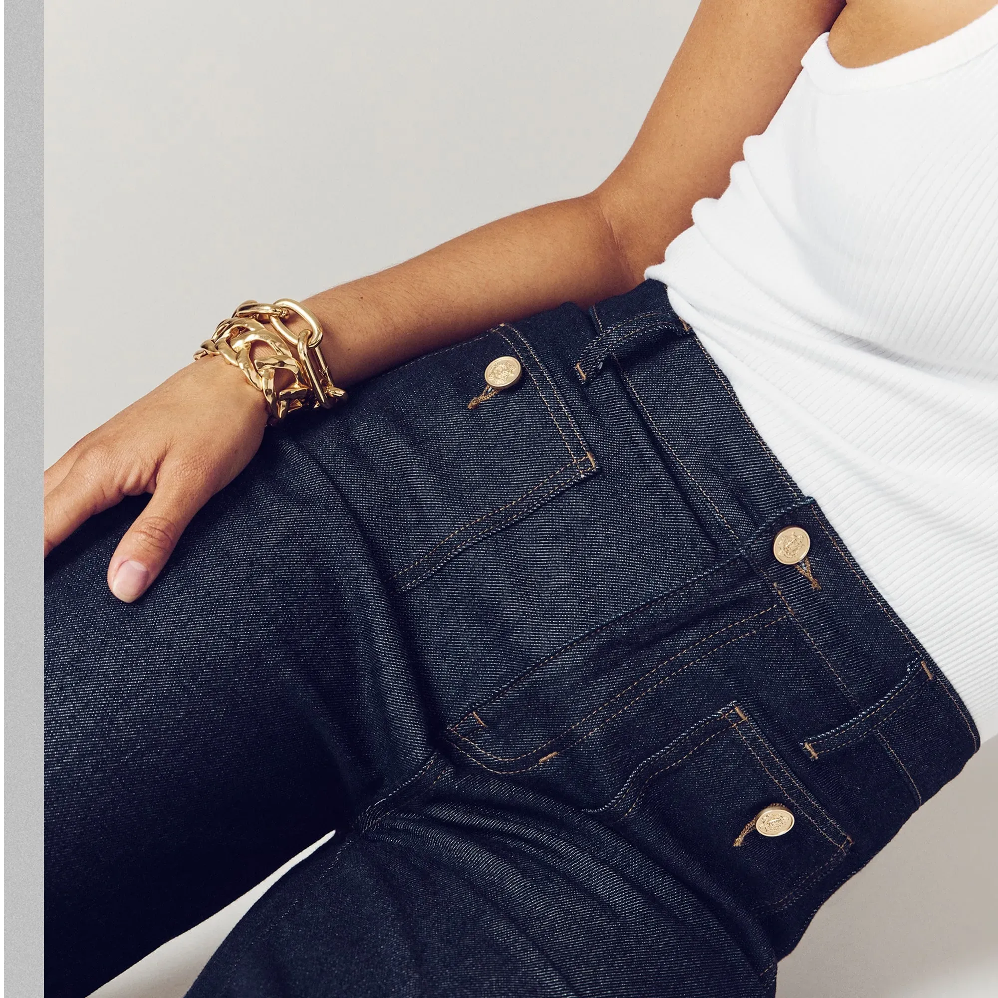 👖Tummy Control Sailor Wide Leg Jeans - Image 2