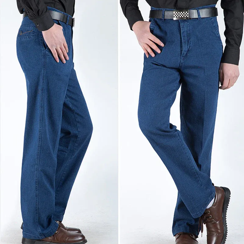 Men's High Waist Straight Cut Jeans - Image 7