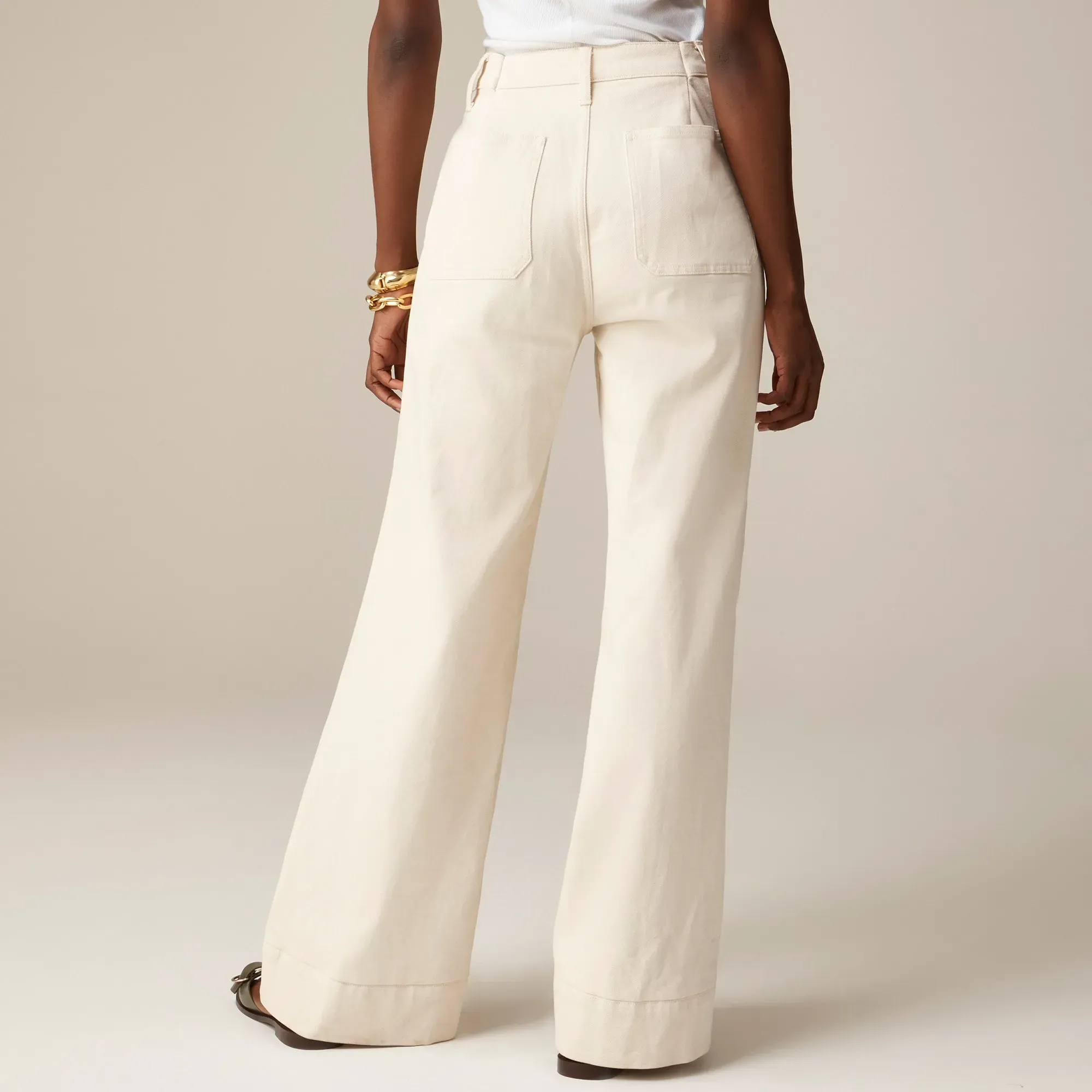 👖Tummy Control Sailor Wide Leg Jeans - Image 14