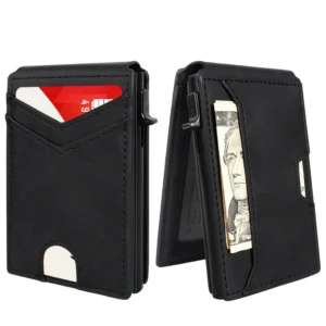 Slim Minimalist Smart Wallet for Men | Pop Up Card Case (9-13 Card Capacity, ID Window & Money Clip)
