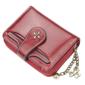 Mini Leather Cash Wallets with Zipper